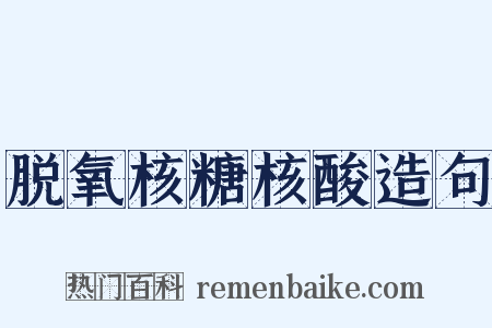 脱氧核糖核酸造句是什么意思的图片